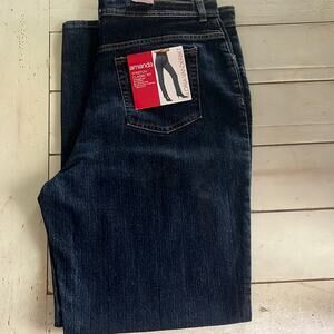 Gloria Vanderbilt Women’s Jeans 18 Stretch Indigo Denim Classic Fit Tapered Leg